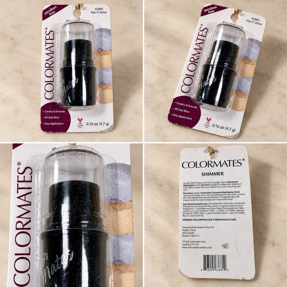 Colormates Rise N Shine Shimmer Highlighter Stick 63681 4.7g Paraben Free